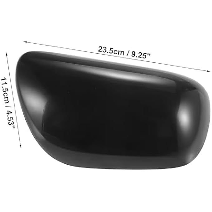 ريحني غطاء مرآة الجناح على الجانب الأيمن من باب السيارة الجانبي غطاء مرآة الرؤية الخلفية لتويوتا ياريس 20062011 الأسود اللامع - Image 4