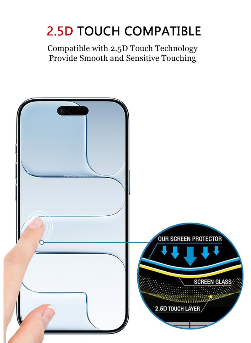 2 Pack Apple iPhone 17 Air Privacy Invisible Shield Tempered Glass Full Glue Screen Protector |Premium Edge to Edge Anti Spy Privacy Tempered Glass For with Easy Installation Kit - Privacy Glass - Image 4