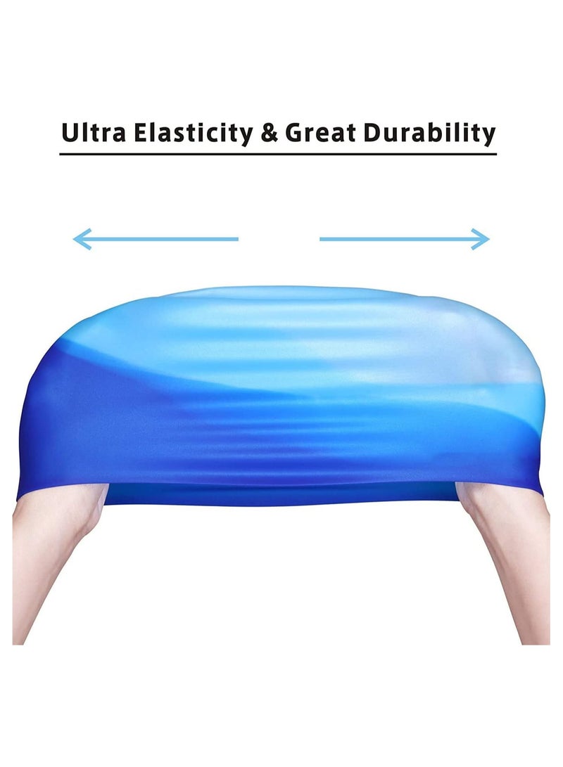 Go Swim Kids Swim Cap by Qshop®️, Durable Silicone Swim Cap for Toddler Boys and Girls, Waterproof Swim Caps, Comfortable Kids Swim Caps with Simple Design for Long and Short Hair, Ponytail