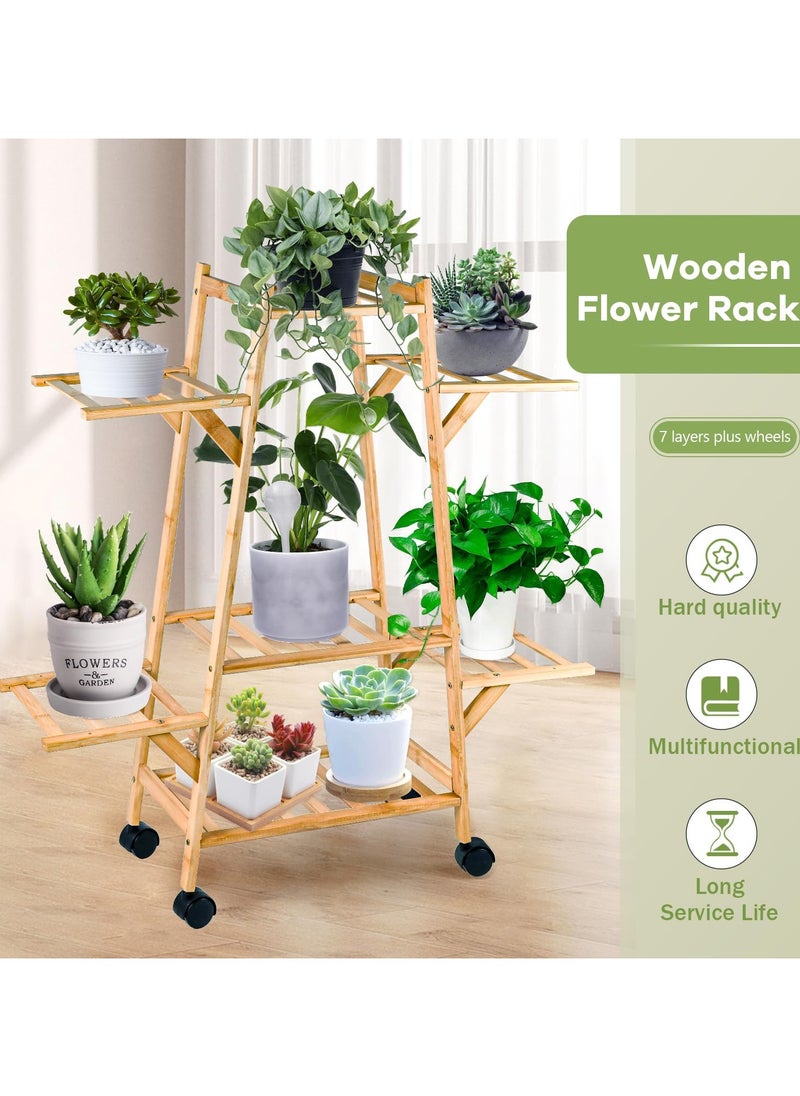 Bamboo Triangle Plant Stand with Wheels,Indoor and Outdoor Rolling Plant Shelf,Corner Plant Holder for Flower Pot Display Rack for Living Room, Balcony, Patio, Garden - pzsku/ZFD950DE8AEC9B3E01016Z/45/_/1717554107/88e0bea0-842b-4fac-b322-c038f9ab25f9