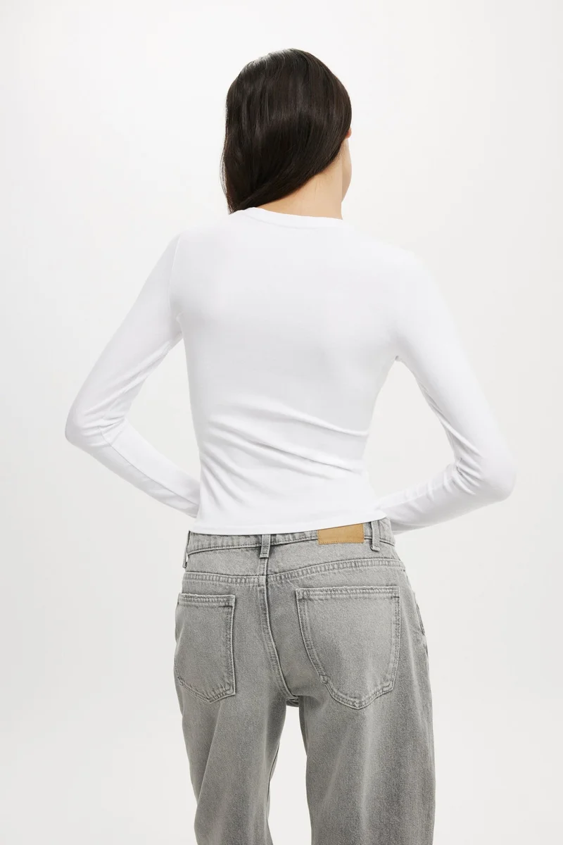 Cotton On  All Day Crew Long Sleeve Top for Women | Best Price UAE