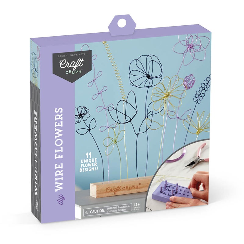 Craft Crush Wire Flowers Create Unique Craft Wire Flower Designs with Easy to Use Tool and Guide with Display Stand for Teens and Adults Ages 12 13 14 15 and Up - Image 2