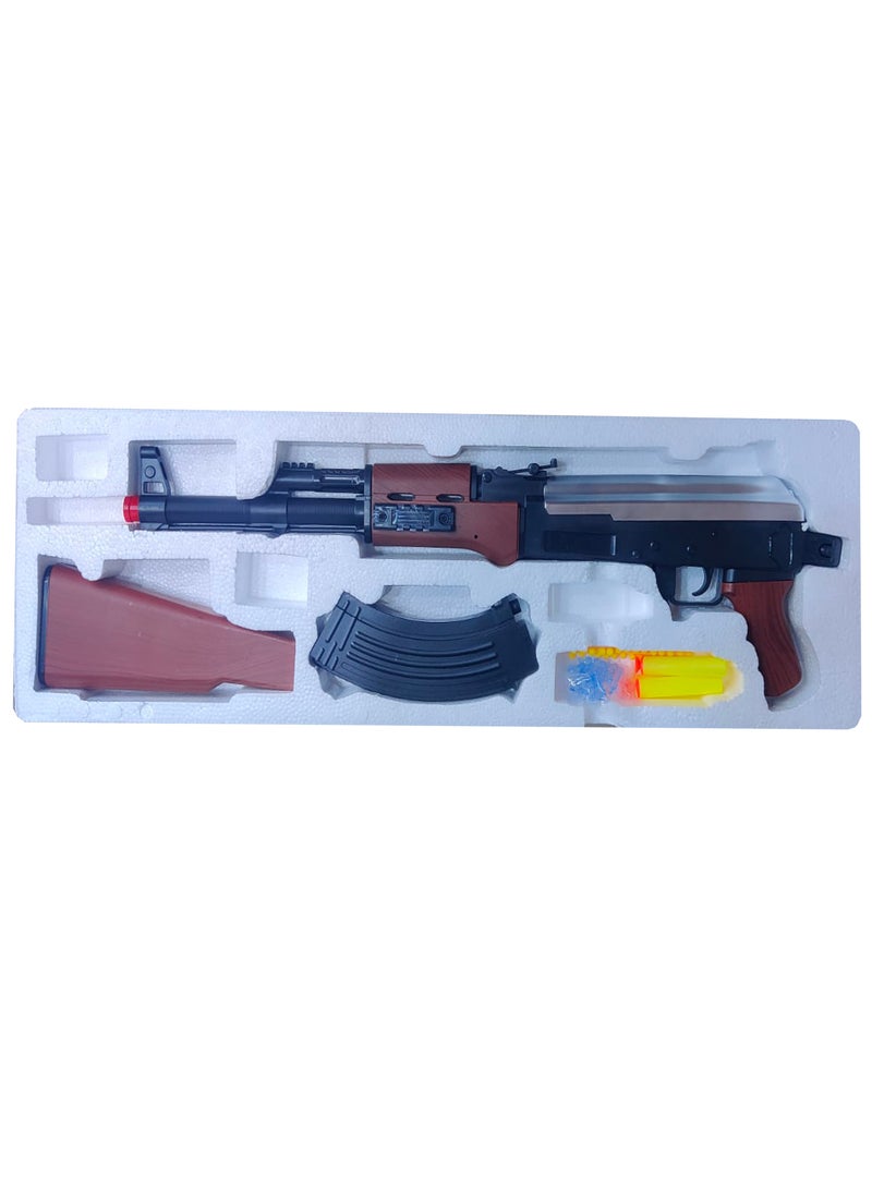 bullet Ak 123 Mundo Gun 4 في 1 رصاصة مع جسم قابل للفصل AK47 مع بندقية - Image 3