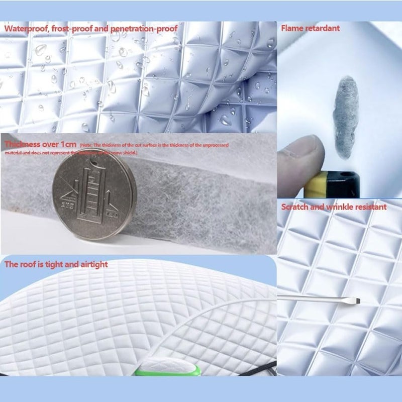 Car Windshield Cover for Ice and Snow for Nissan GTR 2010-2016, All-Weather Auto Windshield Protector Shade Blocks Winter Frost Hail Protection,D/Entire-Vehicle - Image 4