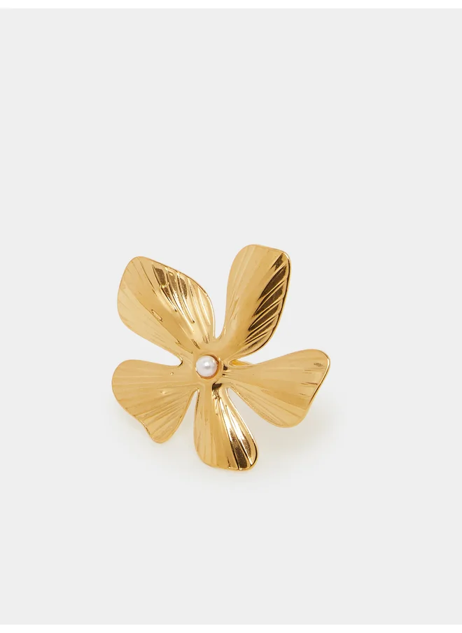 Styli Styli Oversized Flower Accent Ring