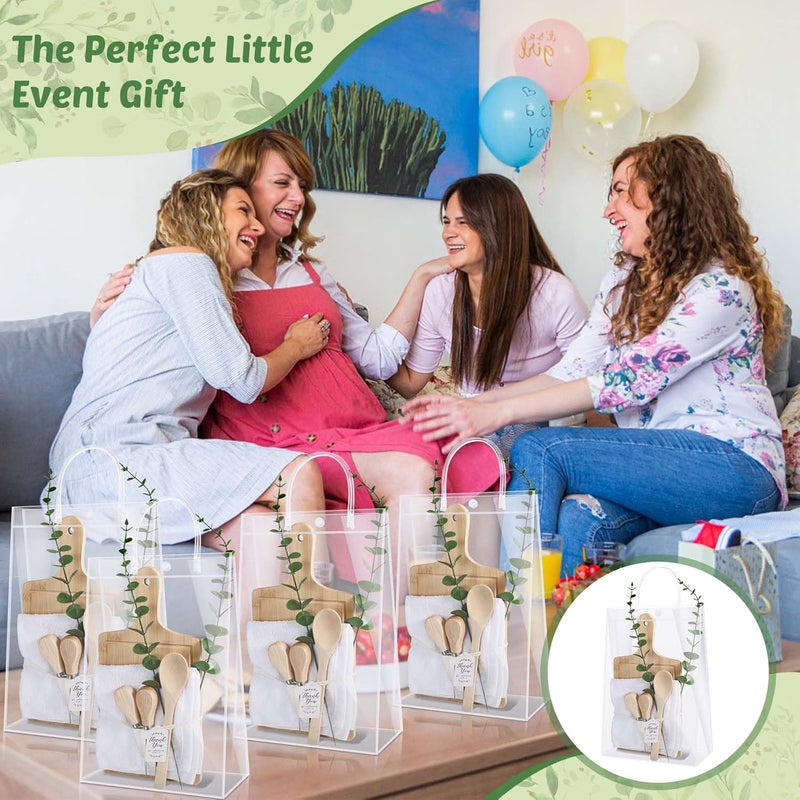 Draupnir 33PCS Baby Shower Game Prizes 4 Set Winners Guest Gifts Bamboo Cheese Board Set Butter Spreaders Fork Spoon Towel Thank You Card and Gift Bags Bridal Shower Gift for the Wedding Bride - Image 4