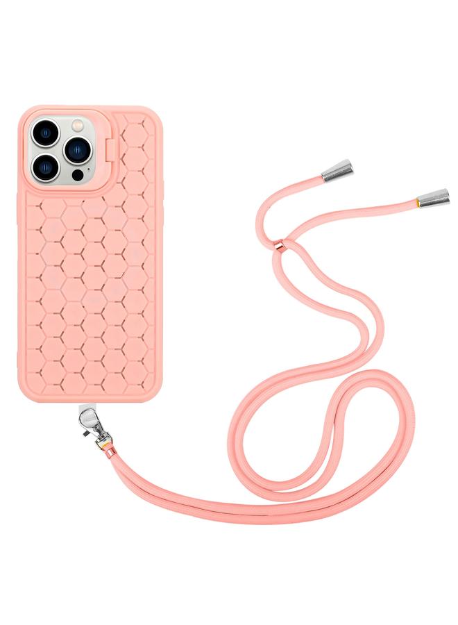 S-TOP Case For iPhone 14 Pro Max Honeycomb Radiating Holder TPU Phone Case with Lanyard - Image 4