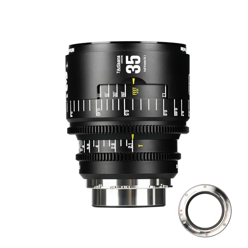 7artisans 35mm T21 Infinte Series Professional Full Frame Manual Cine Lens Compatible for PL Mount for Photography FilmmakingBlack - Image 1