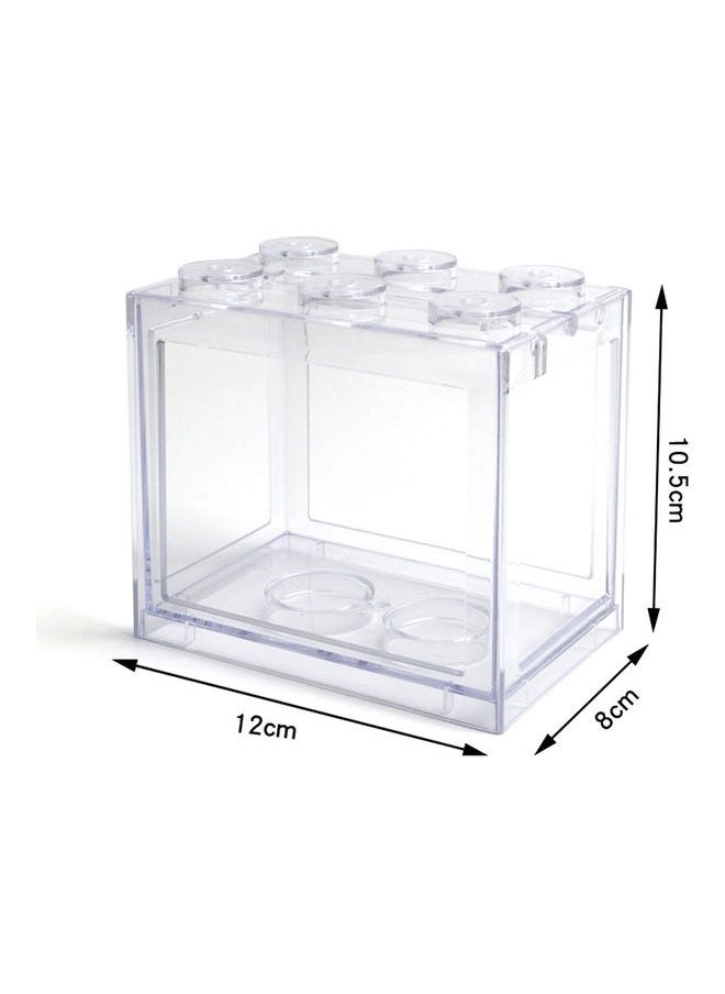 Generic Mini Fish Aquarium Stackable Tank Clear 12.00 x 8.00 x 10.50cm  - Image 2