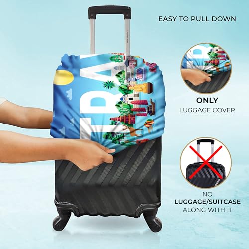 Nasher Miles Polyester 55 (20 Inch) Small Protective Luggage Cover - Traval - Image 2
