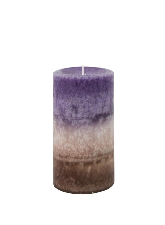 Jeco 4 Inch Purple Sand Scented Pillar Candle - Image 1