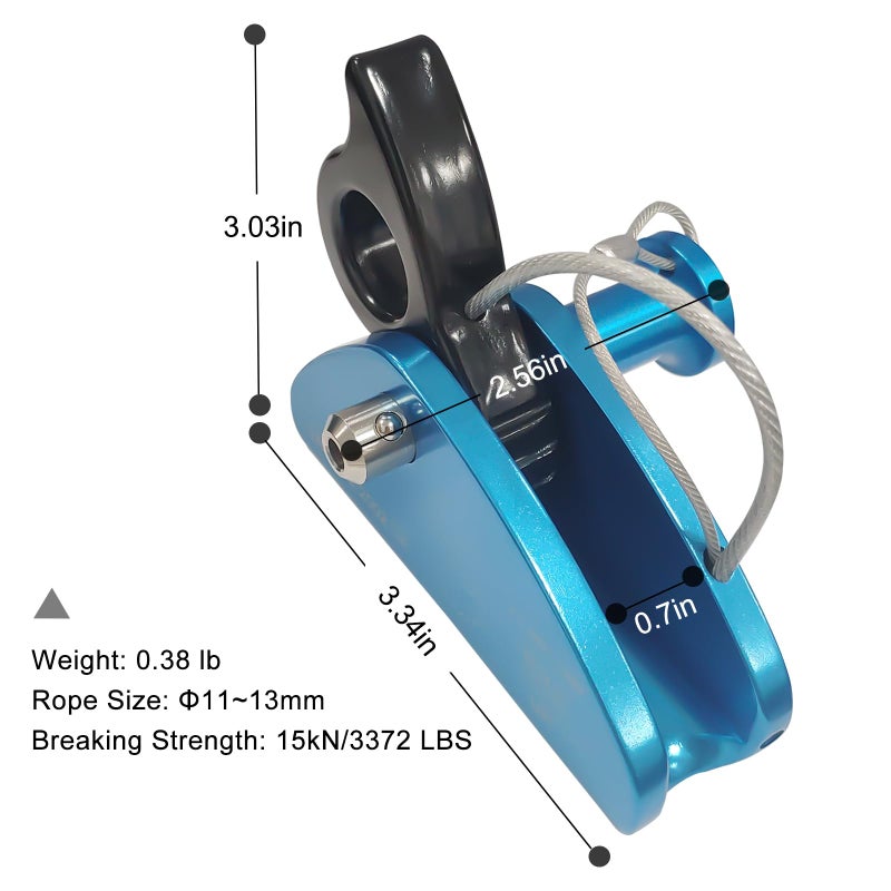 S.E.PEAK Sepeak Climbing Ascender 15Kn Rope Grab Ascender  Flip Line Adjuster  Fall Protection Belay Device For Rock Climbing Tree Arborist/Fit For 11~13 Mm Rope - Image 5