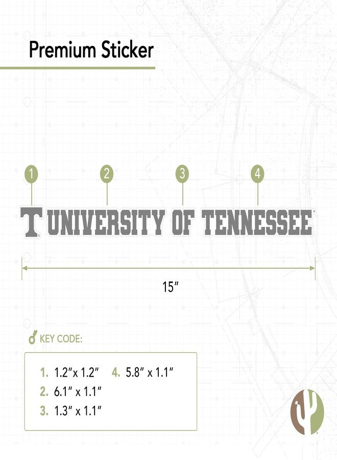 Desert Cactus University of Tennessee Sticker UT Vols Volunteers Name Logo Vinyl Decal Laptop Water Bottle Car Scrapbook (15 Inch Sticker) - Image 2