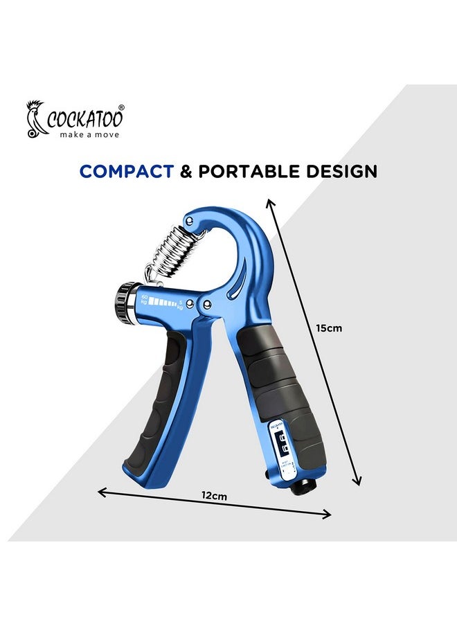 Cockatoo - Counter Hand Grip Strengthener|(5 Kg - 60 Kg) Adjustable Hand Grip| Hand Gripper For Men & Women| Digital Hand Grip Strengthener - Image 1