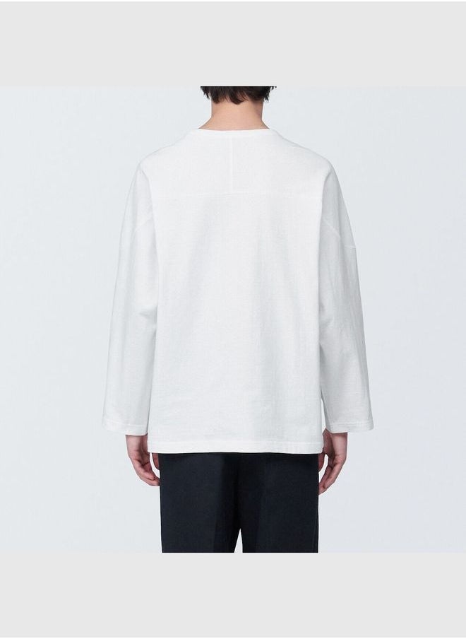 MUJI Heavy Weight Jersey Wide-Fit Football T-Shirt  - Image 4