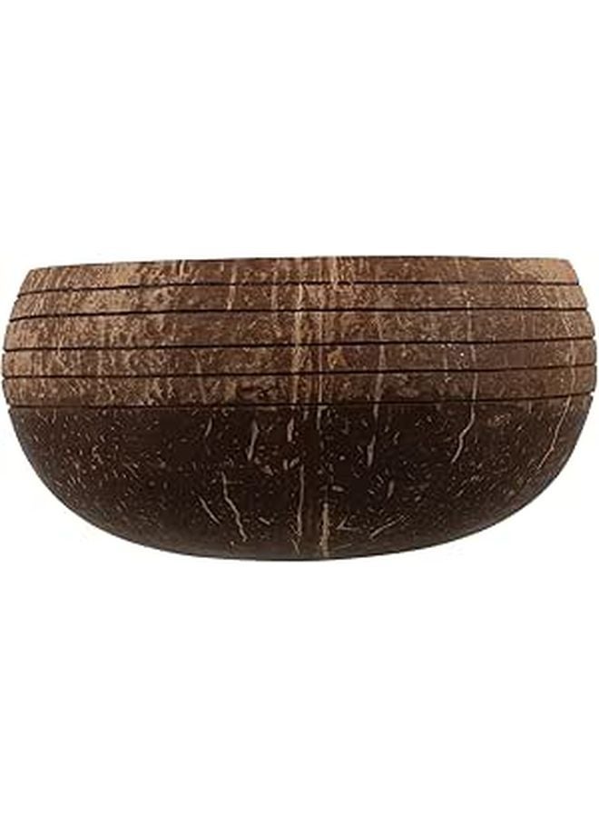 Natural Coconut Shell Large Salad Serving Bowl Eco Friendly Kitchen Dining Decorative - Image 1