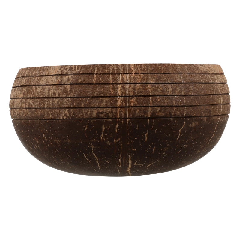 Natural Coconut Shell Large Salad Serving Bowl Eco Friendly Kitchen Dining Decorative - Image 2