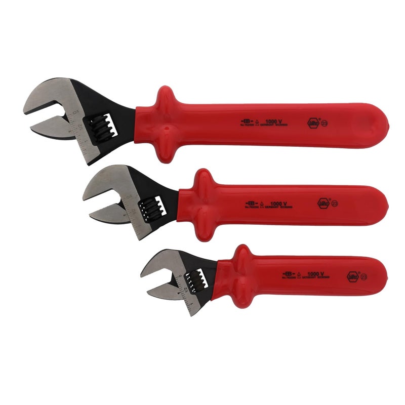 Wiha 76290WIH 084705762906 MultiUse Adjustable Wrench 812 Inches Individually Tested Slip Guard Handle Design Etched Scales Meets Safety Standards - Image 2