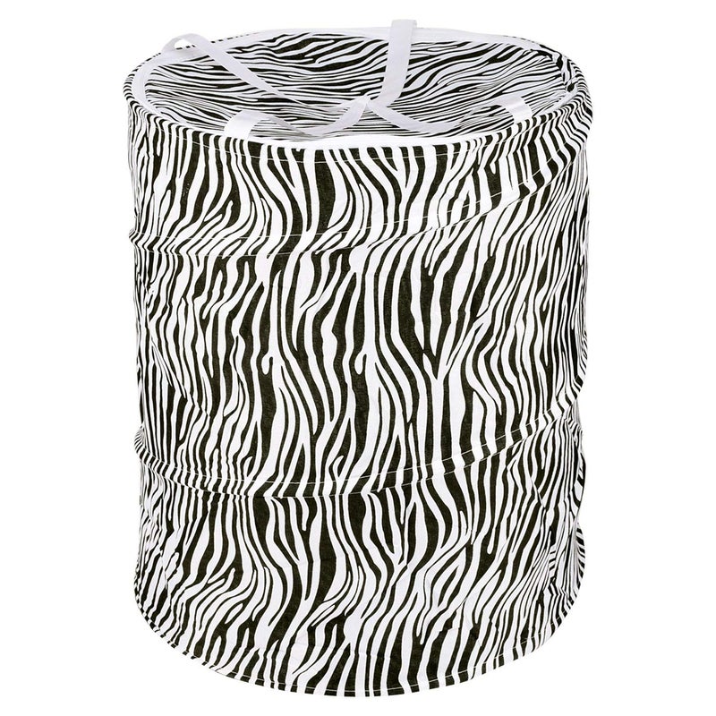Kuber Industries Kuber Industries Round Cloth Foldable Laundry Basket Bag, Volume:-30L,Multi Color - Image 3