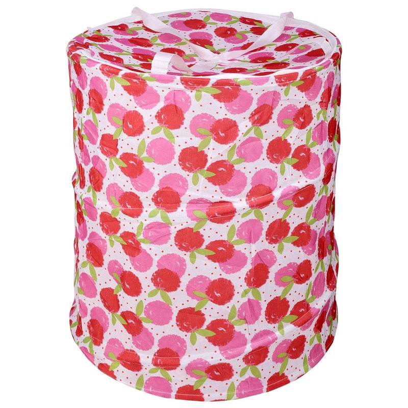 Kuber Industries Kuber Industries Round Cloth Foldable Laundry Basket Bag, Volume:-30L,Multi Color - Image 4