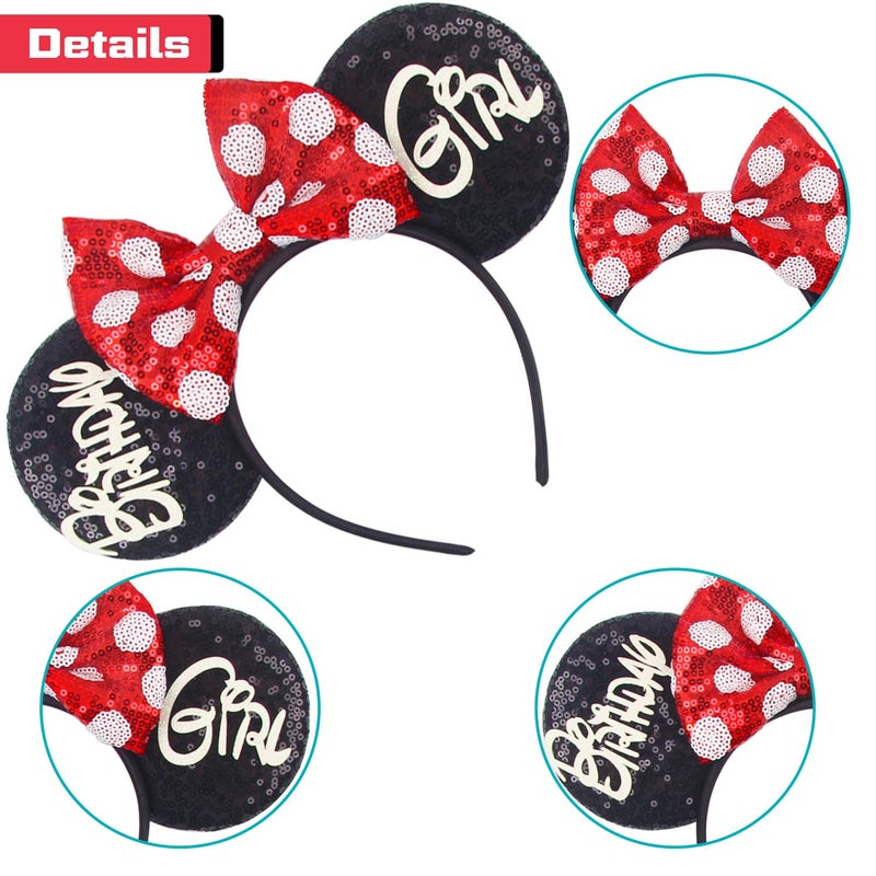 MADO spider mouse ears headband for kids boys girls women, Spider mini ears costume acceossories for kids boys girls women adults(red blue spider) - Image 4