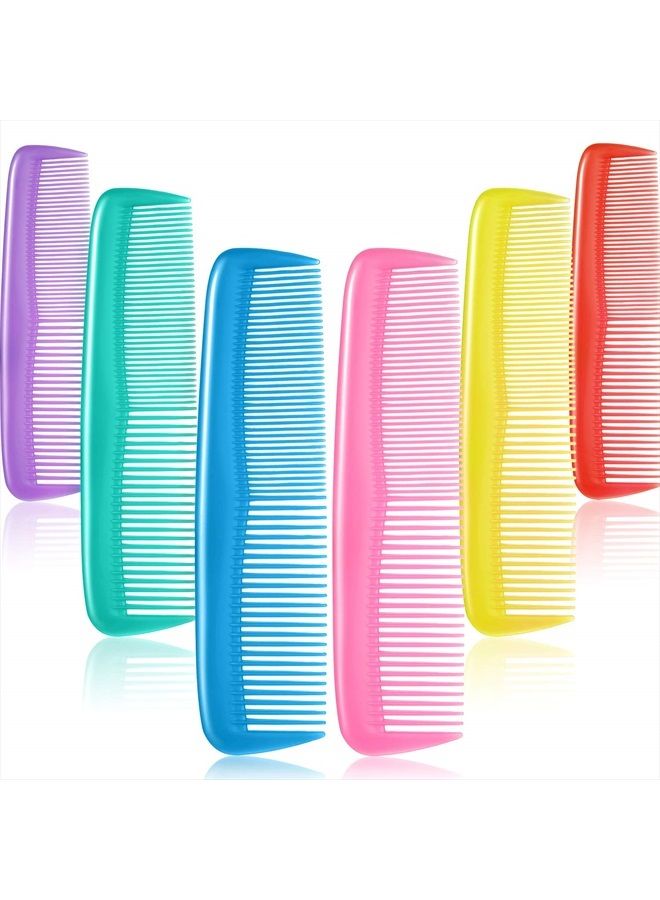 Leinuosen 24 Pieces Hair Combs Set Plastic Hair Comb for Women and Men, Fine Dressing Comb (Yellow, Purple, Green, Blue, Red, Pink) - Image 1