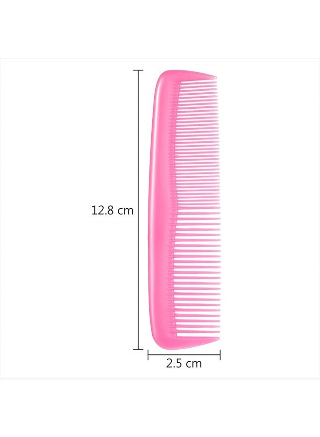 Leinuosen 24 Pieces Hair Combs Set Plastic Hair Comb for Women and Men, Fine Dressing Comb (Yellow, Purple, Green, Blue, Red, Pink) - Image 2