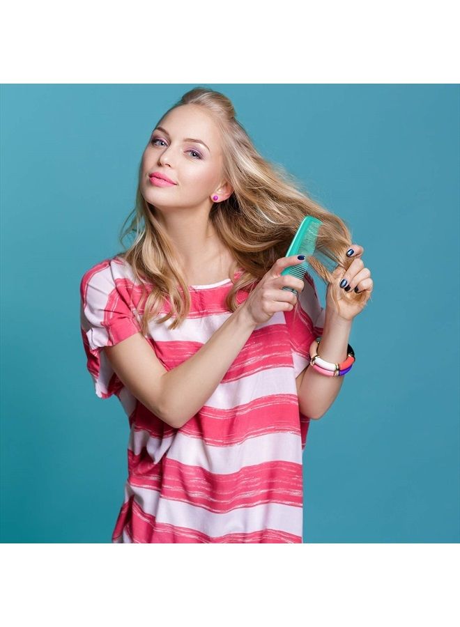 Leinuosen 24 Pieces Hair Combs Set Plastic Hair Comb for Women and Men, Fine Dressing Comb (Yellow, Purple, Green, Blue, Red, Pink) - Image 3