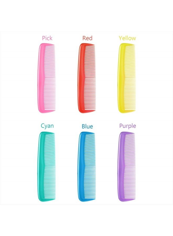 Leinuosen 24 Pieces Hair Combs Set Plastic Hair Comb for Women and Men, Fine Dressing Comb (Yellow, Purple, Green, Blue, Red, Pink) - Image 4