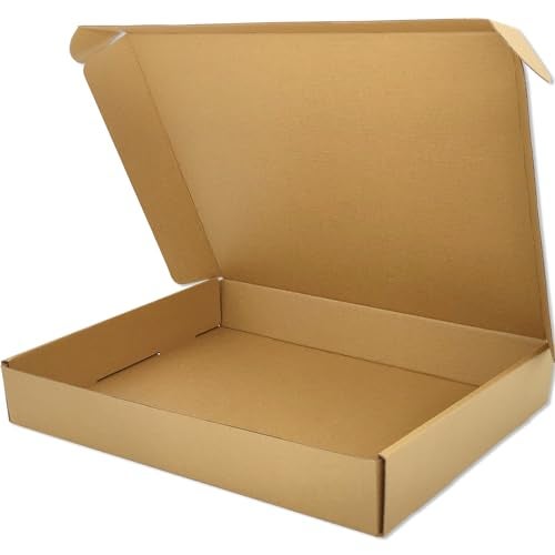 Lmuze Brown Shipping Boxes for Small Business Pack of 25-13x10x2 inches Cardboard Corrugated Mailer Boxes for Shipping Packaging Craft Gifts Giving Products - Image 3