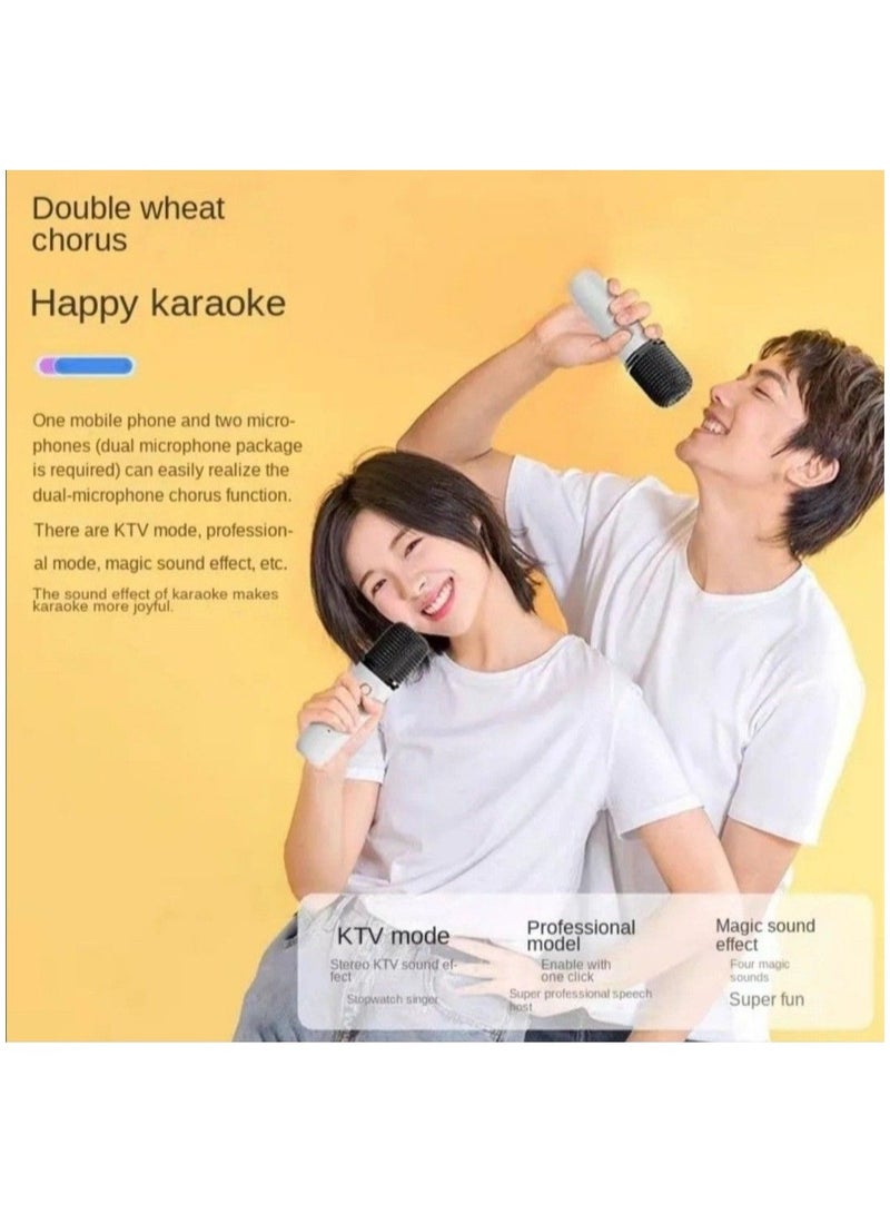 Mini Karaoke Machine, Portable Bluetooth Speaker with Wireless Microphone, Funny Toys for Girls Girls Ages 4-12, Colorful Lights, for Kids Birthday, Home, Portable with Wireless Microphone Black  - Image 4