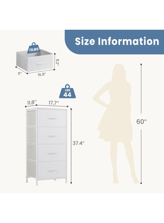 Gaayou Storage Cabinet with Drawers, 4 Layer Dresser Organizer for Bedroom, Living Room and Closets Storage - Image 2
