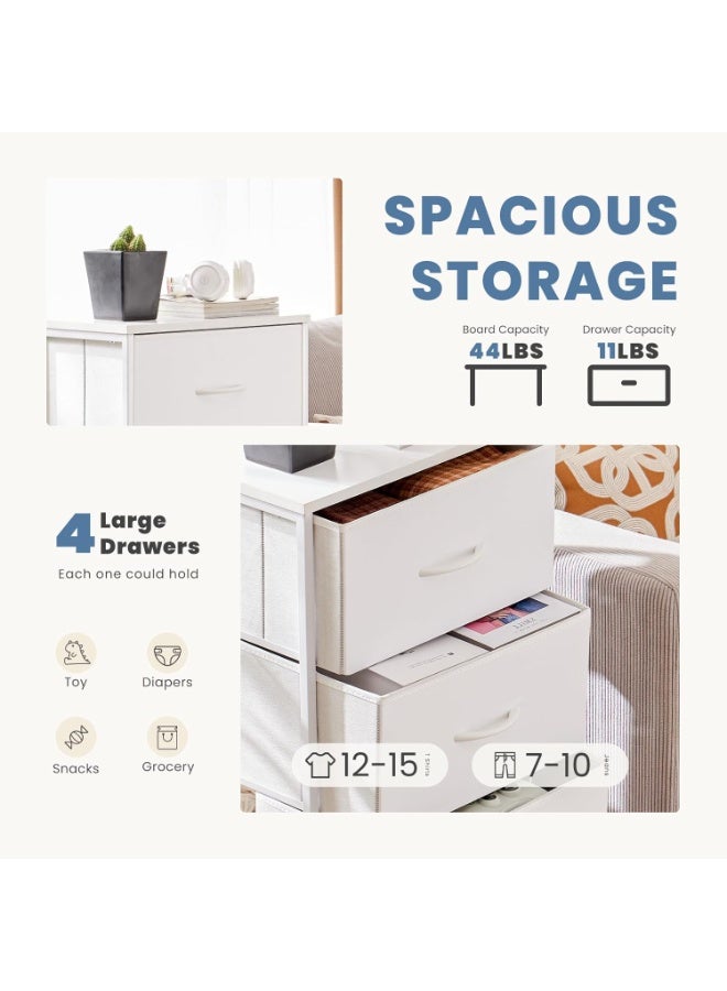 Gaayou Storage Cabinet with Drawers, 4 Layer Dresser Organizer for Bedroom, Living Room and Closets Storage - Image 3