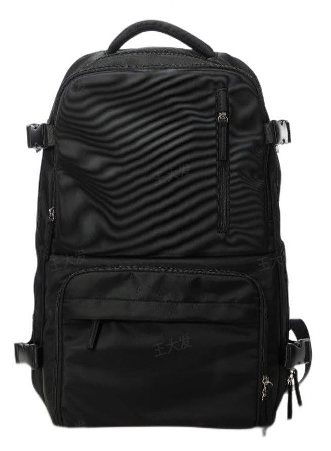 حقيبة ظهر WEPLAN للغداء مع صندوق تبريد معزول، حقيبة ظهر كبيرة 17 بوصة للرجال، حقيبة عمل مع قسم للغداء للنساء، حقائب ظهر مقاومة للماء للغداء للتخييم والنزهات والهدايا، سوداء