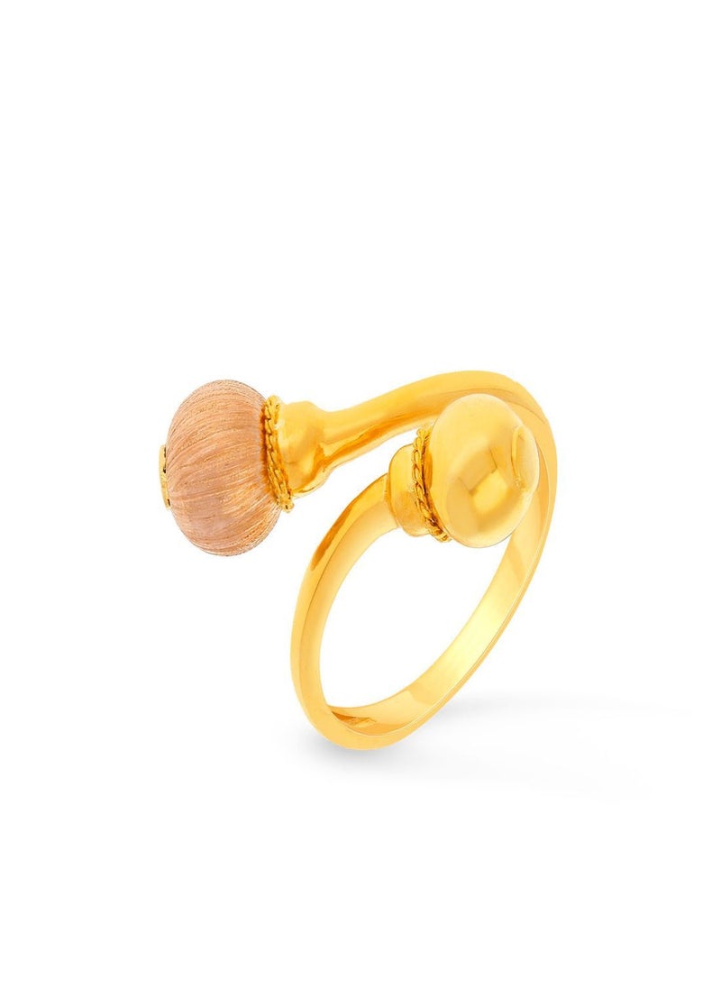 Malabar Gold and Diamonds 22 Carat 916 Purity Two Tone Gold Ring RG1185526T16 For Women  - Image 1