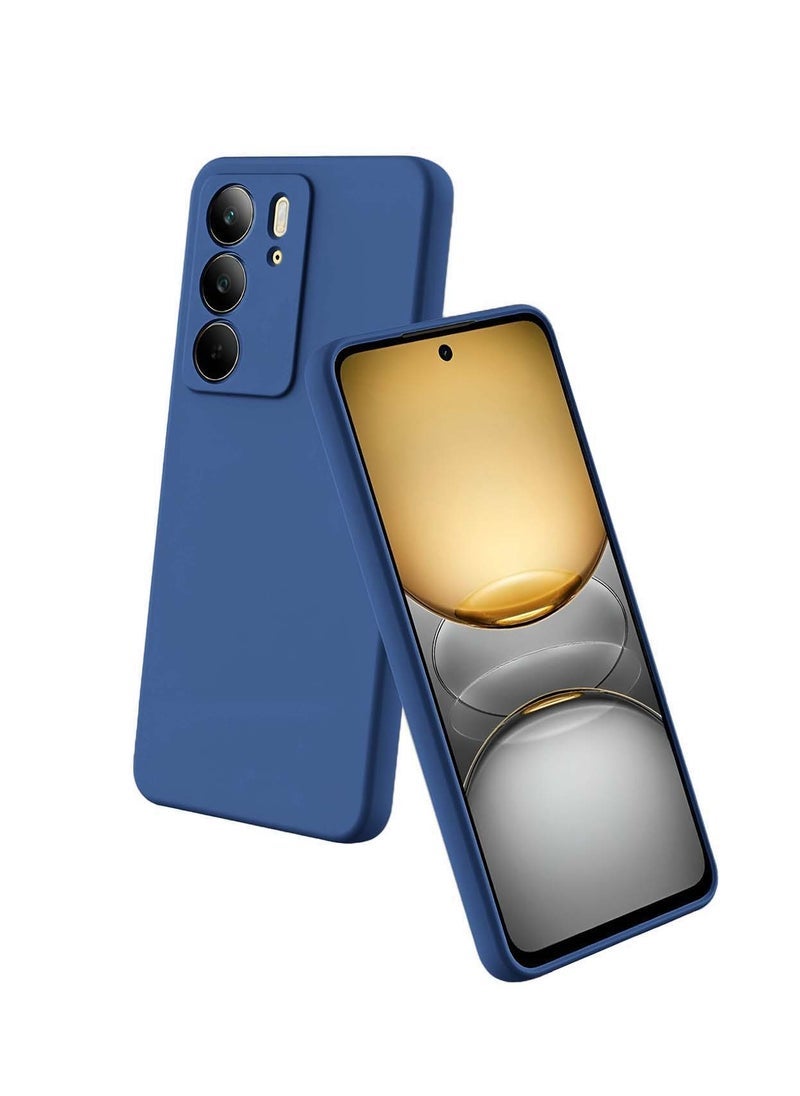 ELTRAZONE Realme C75 4G 2024 Premium Soft Liquid Silicone Case Cover – Navy Blue, Shockproof, Anti-Scratch, Slim & Lightweight, Full Protection - Image 1