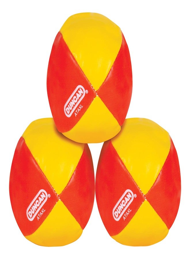 Duncan Toys Juggling Balls, Multicolor, Vinyl Shells, Circus Balls with 4 Panel Design, Plastic Beans, 3 Pack, Red & Yellow - Image 1
