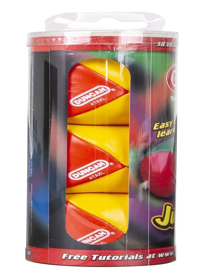 Duncan Toys Juggling Balls, Multicolor, Vinyl Shells, Circus Balls with 4 Panel Design, Plastic Beans, 3 Pack, Red & Yellow - Image 2