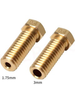 Generic 10Pcs for E3D Volcano Nozzle Stainless Steel Brass Nozzles for E3D V6 Volcano Hotend M6 Extruder 1.75 3mm PLA Suitable (Color : Brass 1.75mm, Size : 0.4mm)  - Image 4