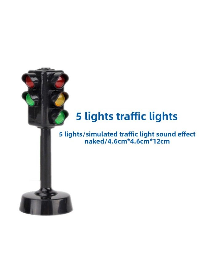Children's Traffic Education Signal Light Traffic Light With Voice Flash Parking Lot Scene Intelligence Early Education Toy Gift 