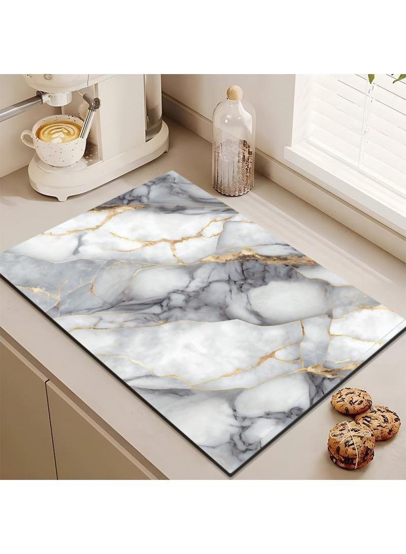 Y&D 30*40cm Drain Kitchen Diatom Wash Free Countertop Drying Insulation Mat  - Image 1