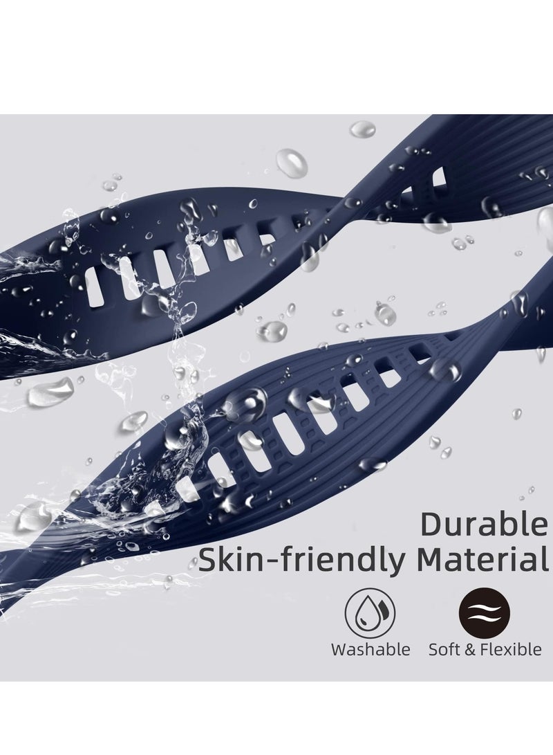 Silicone Sport Band 22MM Strap For Samsung Galaxy Watch 3 45mm/Watch 46mm/Gear S3/Huawei watch GT3 GT4 46MM/Huawei Watch 3&4/3&4 Pro/GT2E/GT2 Pro/GT GT2 46MM/Amaz fit GTR 4/3/3Pro/2/2e blue - Image 2