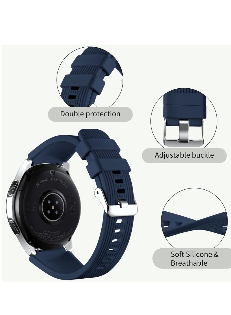 Silicone Sport Band 22MM Strap For Samsung Galaxy Watch 3 45mm/Watch 46mm/Gear S3/Huawei watch GT3 GT4 46MM/Huawei Watch 3&4/3&4 Pro/GT2E/GT2 Pro/GT GT2 46MM/Amaz fit GTR 4/3/3Pro/2/2e blue - Image 4
