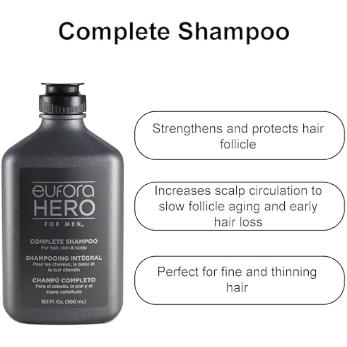 Eufora HERO FOR MEN COMPLETE SHAMPOO 10.1 OZ - Image 3
