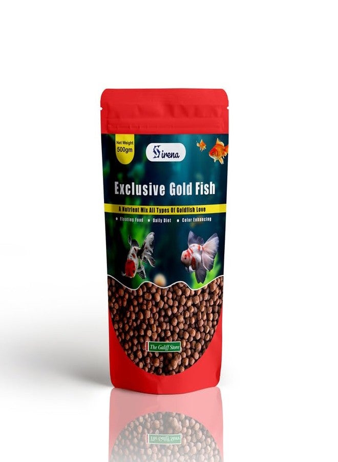 متجر جاليف - طعام أسماك ذهبية عالي القيمة الغذائية - 100 غرام من الحبيبات الصغيرة العائمة، مدعم بالسبيرولينا، غني بالبروتين، غذاء مثالي للأسماك في جميع مراحل حياتها، سهل الهضم للنمو والحفاظ على لونها، غذاء يومي للأسماك - Image 1