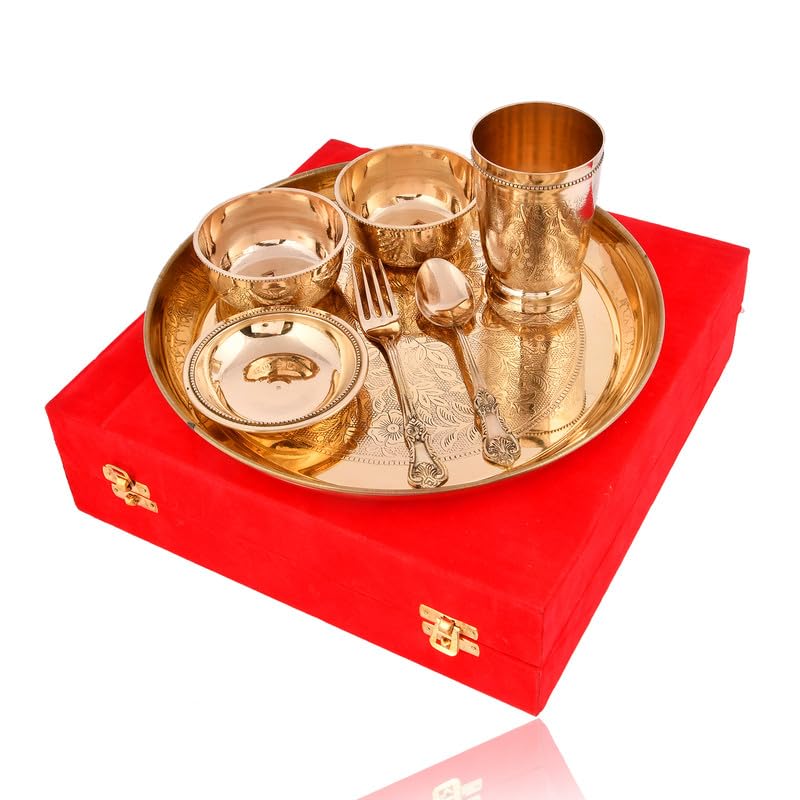 PIEPOT طقم عشاء من 7 قطع من النحاس الأصفر مع صندوق مخملي أحمر - Image 2