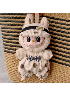 Generic 17cm Labubu Keychain Vinyl Doll Dress Clothing Polka dots + hat(clothes only,excluding doll) 