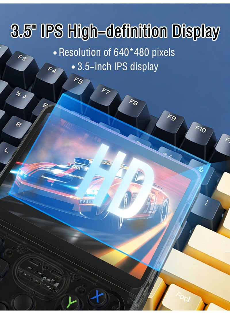 Closeli Portable Handheld Game Console, Portable Pocket Arcade,Electronic Game Console,3.5" IPS HD Screen,Built-in 128G Card, 36000+ Games, 3500mAh Rechargeable Battery, Linux Open Source System, OTG Function, 256GB TF Card Expandable, Gift for Kids & Adults - Image 4