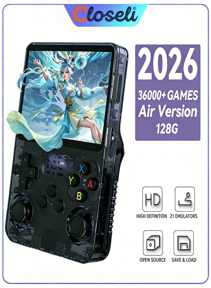 Closeli Portable Handheld Game Console, Portable Pocket Arcade,Electronic Game Console,3.5" IPS HD Screen,Built-in 128G Card, 36000+ Games, 3500mAh Rechargeable Battery, Linux Open Source System, OTG Function, 256GB TF Card Expandable, Gift for Kids & Adults - Image 1