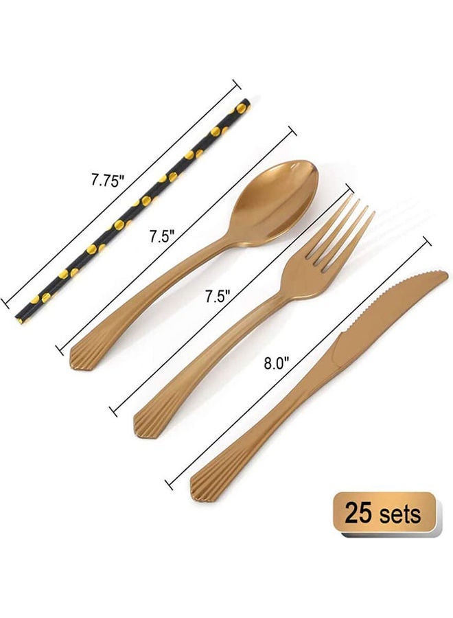 NIBEMINENT 200-Piece Disposable Tableware set - Image 3
